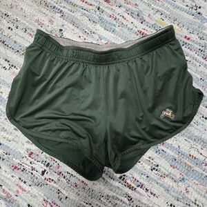 Tracksmith Dark Green Twilight Split Shorts  3" Inseam With 3 Interior Pockets